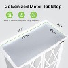 Waterproof Outdoor Storage Cabinet, Wooden Potting Bench Table with 2 Removable Shelves, Galvanized Metal Tabletop, Garden Work Station for Backyard, - 3 of 4