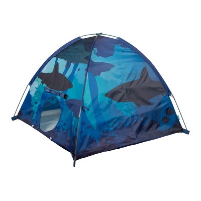 Blue Shark Cove Dome Play Tent with Tunnel Port