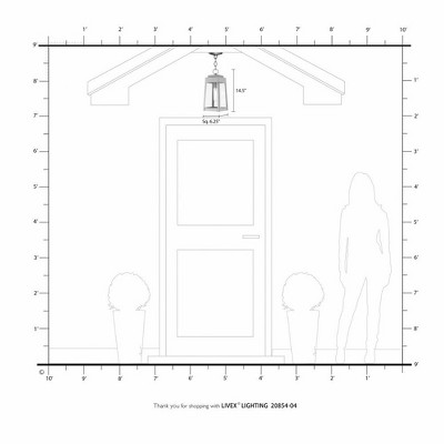 Oslo Clear Glass and Bronze 1-Light Outdoor Pendant