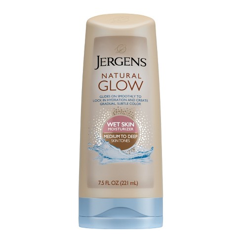 Jergens Natural Glow Wet Skin Moisturizer, In-shower Self Tanner Body  Lotion, Medium To Tan Tone - 7.5 Fl Oz : Target
