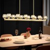CityFurn 12-Light Modern Rectangle Kitchen Island Chandelier with Glass Shades - 2 of 4