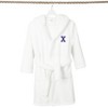 Personalized Linum Kids 100% Polyester SUPER PLUSH Double Brushed Hooded Bathrobe in Navy Bookman Font - 3 of 3
