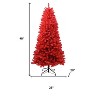 HomeRoots 4' Red Full Fir Christmas Tree - 3 of 4