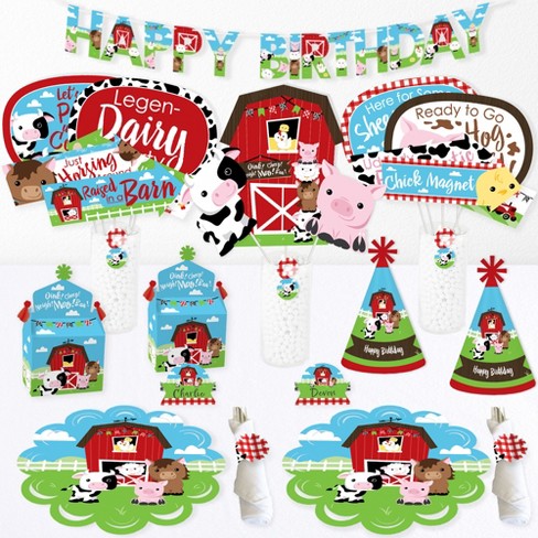 Big Dot of Happiness Farm Animals - Barnyard Birthday Party Favor Kids  Stickers - 16 Sheets - 256 Stickers