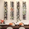 Itopfox 24 Bottle Wall Mounted Wine Rack, Adjustable Height for Wine, Liquor, Champagne, Matte Black Metal Rack for Kitchen, Bar, Wine Cellar - 3 of 4