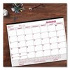 Monthly Desk Pad Calendar, 22 x 17, White/Burgundy Sheets, Black Binding, Clear Corners, 12-Month (Jan to Dec): 2025 - 2 of 4