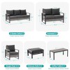 Sonkuki Outdoor Furniture Set Patio Conversation Sofa with Coffee Table Set, All-Weather PE Rattan Couch with Cushion - 3 of 4
