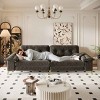 104.7 Inch Modern Cloud Sofa for Living Spaces, 4-Seat Tufted Couch with Wide Removable Armrests, Chenille Sofa with Metal Legs-Coolbibila - 3 of 4