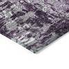 Eggplant Purple And Lavender Abstract Washable Indoor Outdoor Area Rug - 4 of 4