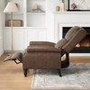 FURNIinspire Sofas Faux Leather Pushback Recliner Sofas Chair for Living Room Bedroom, Indoor Home Sofas for Adults, Brown,36"*30"*41" - 3 of 4