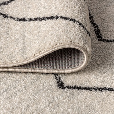Black Geometric Braided Synthetic 8' x 10' Reversible Rug
