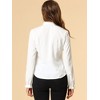 Allegra K Women's Elegant Bow Tie Neck Long Sleeve Work Shirt - 3 of 4