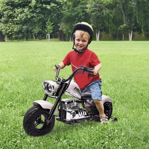 Kids Electric Dirt Bike, 36V Powered Ride On Motorcycle, 350W Torque Motorbike w/Training Wheel, Leather Seat, Music, LED Headlight for Boys Girls - 1 of 4