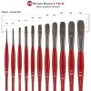 Borciani Bonazzi UNICO Silver Synthetic Series 812 Paint Brush, Filbert 2x0 - Medium Handle Paintbrush Handcrafted in Italy, Cruelty-Free, Acrylic, - 3 of 4