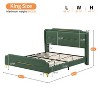 Christopher Knight Home King Modern Faux Leather Upholstered Bed with Wingback Headboar - 3 of 4