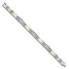 Black Bow Jewelry Men's 10mm Stainless Steel & Gray Carbon Fiber Link Bracelet, 8.5 Inch - 2 of 4