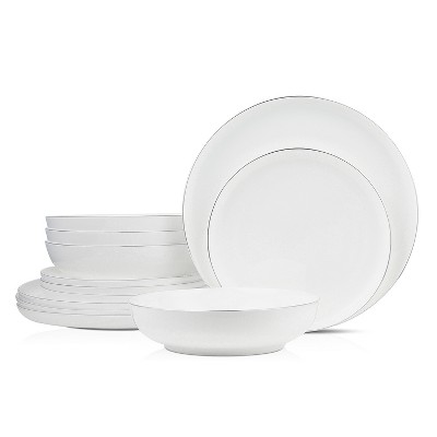Stone Lain Gabrielle 12-Piece Bone China Dinnerware Set, Service for 4