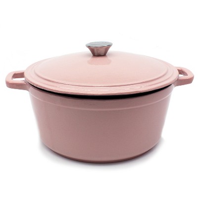 BergHOFF Neo 7 Qt Cast Iron Round Covered Dutch Oven, Pink
