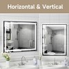JUJABU 28''x36" Black Tempered Bathroom Mirror with Front and Back Lighting - 3 of 4