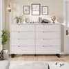 Garvee 8 Dresser for Bedroom, 55" Wide Dresser, Freestanding Horizontal Drawer with Storage, Wooden Closet Chest Storage for Bedroom - 3 of 4