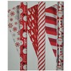 Double-Sided Holiday Gift Wrap Paper 180 Sq Ft 3-Pack Red/Stripe/Silver - 2 of 2