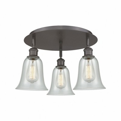 Hanover - 3 Light Flush Mount In Industrial Style-9.88 Inches Tall and 18 Inches Wide