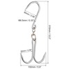 Unique Bargains Galvanized Steel Integrated Swivel Double Meat Hook for Hanging Drying Smoking Meat Products 2 Pcs - 2 of 4