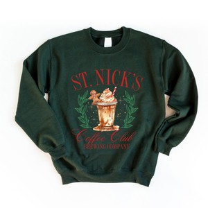 Simply Sage Market Women's Graphic Sweatshirt St. Nick's Coffee Club - 1 of 4