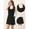 INSPIRE CHIC Women's Corduroy Button Down Scoop Neck Pockets Casual Pinafore Overall Dress - 2 of 4