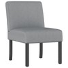 vidaXL Slipper Chair Light Gray Fabric - 2 of 4