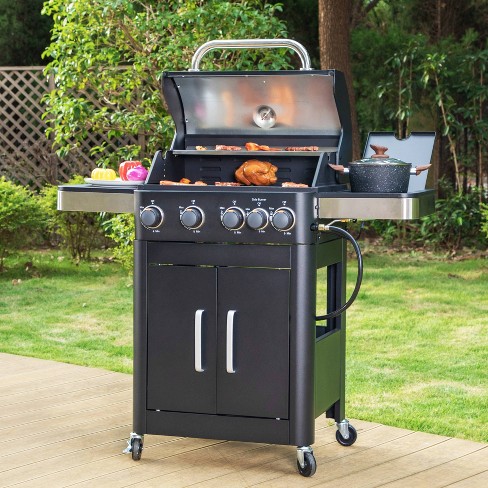 Gas grill with cast iron grates best sale