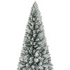 Home Imports Emporium Salzburg Frosted Slim Pre-Lit Artificial Christmas Prelit Tree, Green - 4 of 4