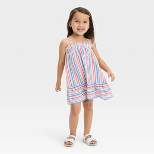OshKosh B'gosh Toddler Girls' Smocked Striped Dress - White