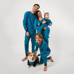 Leveret Matching Family Pajamas Moon Print - 1 of 4