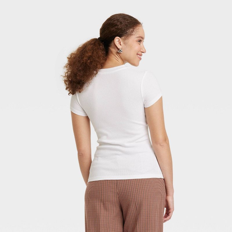 Women's Short Sleeve Ribbed 2pk Bundle T-Shirt - A New Day™, 3 of 6