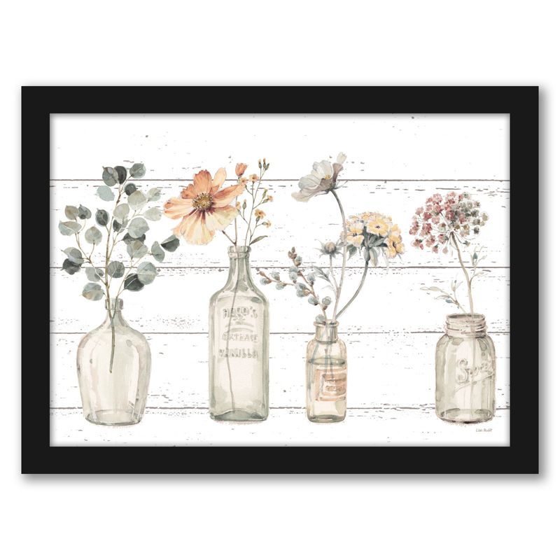 Americanflat Botanical Farmhouse A Country Weekend Viii V2 Fall Flower By Lisa Audit Black Framed Print, 1 of 7