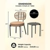 3 Piece Patio Bistro Set, Outdoor Wicker Chairs with Table, Rattan Patio Furniture Set for Outdoor, Patio, Deck, Backyard - 2 of 4