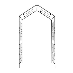 Dolonm 94.5" Black Garden Arch - Heavy Duty 0.75" Metal Trellis for Roses/Climbing Plants, Rustproof, Privacy Screen & Wedding Arbor - 1 of 4