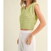 Women's Key Lime Sweater Vest - MIOU MUSE - 3 of 3