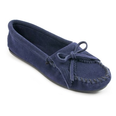 Minnetonka Women's Kilty Moccasins 409t, Navy - 6.5 : Target