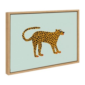 Kate and Laurel Sylvie Glam Cat Framed Canvas by Kendra Dandy of Bouffants and Broken Hearts - 1 of 4