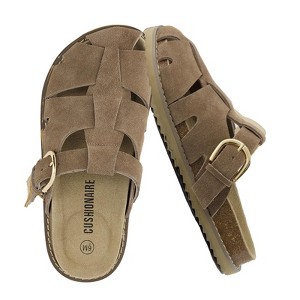 CUSHIONAIRE Benson Women’s Fisherman Clog – Suede Slip-On Sandal with Adjustable Buckle & Contoured Cork Footbed - 1 of 4