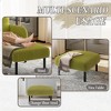 Kumasinova Small Ottoman Footstool with Legs,Corduroy Ottoman Foot Stool with Soft Padded seat,Square Footstool for Living Room,Bedroom - 3 of 4