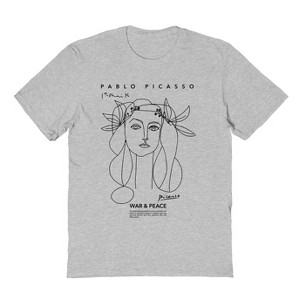APOH Men's Picaso War And Peace Short Sleeve Graphic Cotton T-Shirt - 1 of 3