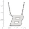 Black Bow Jewelry 10k White Gold Boise State Broncos NCAA Necklace 18 Inch - 2 of 4