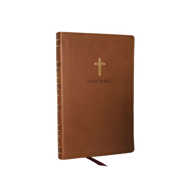 KJV Holy Bible: Ultra Thinline, Brown Leathersoft, Red Letter, Comfort Print: King James Version - by  Thomas Nelson (Leather Bound), 1 of 2