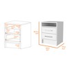 JUJABU Elegant Nightstand with Two Drawers, Concealed Shelf - 4 of 4