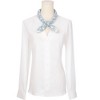 INSPIRE CHIC Women's Geometric Printed Cotton Linen Lace Trim Square Scarves 1Pc - 2 of 4
