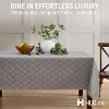 HLC.ME Modena Jacquard Fabric Lattice Tablecloth, Water, Fade, Wrinkle and Stain Resistant Table Cloth - 2 of 4