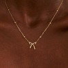 Dainty Bow Necklace for Women, 14K Gold Plated Choker Christmas Stocking Stuffer Gift - 4 of 4